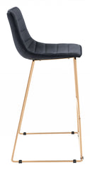 Mod Black and Gold Bar Height Chair