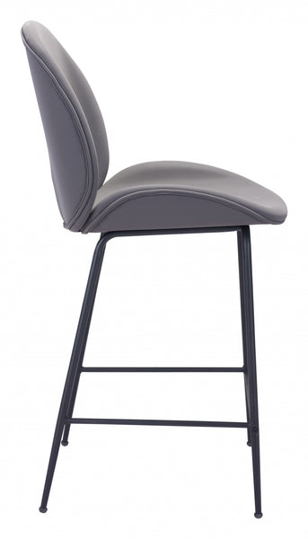 Contempo Gray Velvet Counter Height Chair