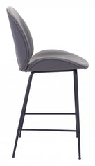 Contempo Gray Velvet Counter Height Chair