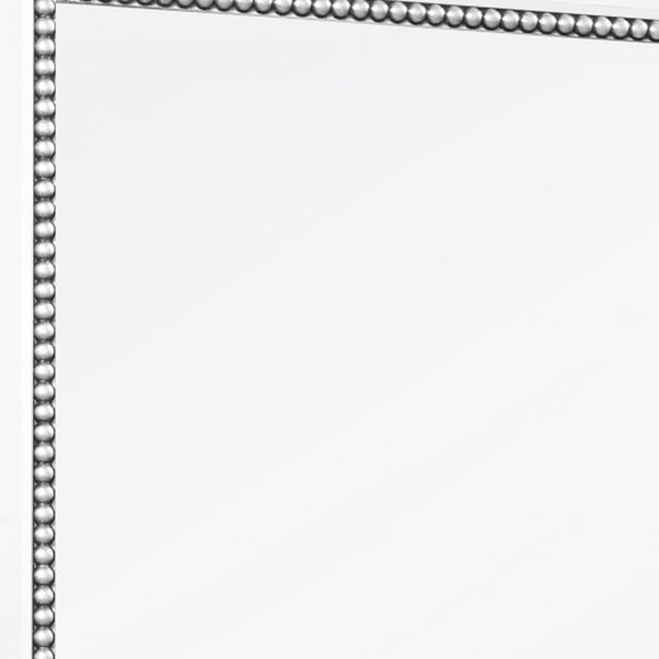Silver Beaded Frame Mirror