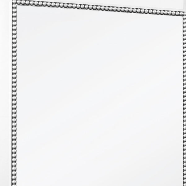Silver Beaded Frame Mirror