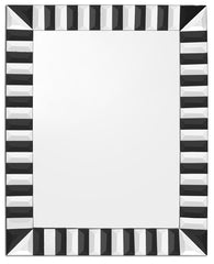 Black and White Striped Mirror