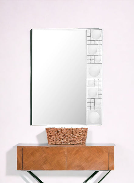 Bubbly Silver Mirror