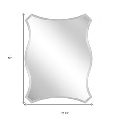 Scalloped Quatrefoil Glass Mirror