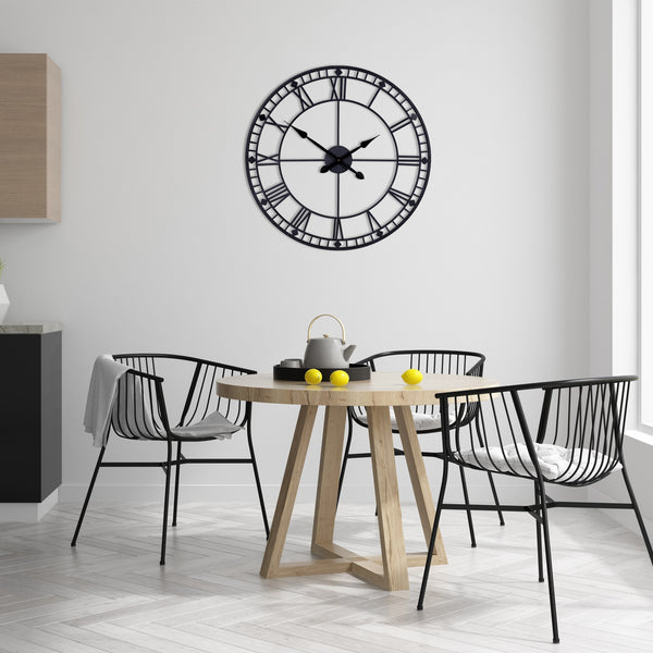Black Metal Minimalist Wall Clock