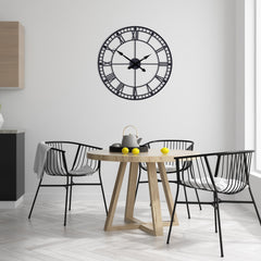 Black Metal Minimalist Wall Clock