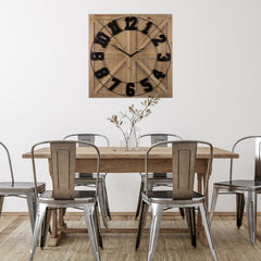 31.5 Modern Farmhouse Round on Square Wall Clock