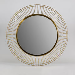 Round Gold Iron Wall Mirror