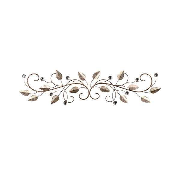 Sparkle Gold Metal Leaves and Bling Over the Door Décor