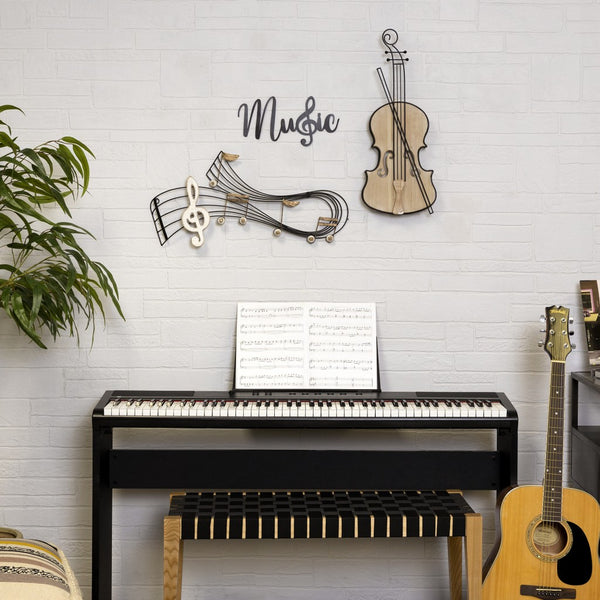Metal Flowing Musical Bars Décor Piece