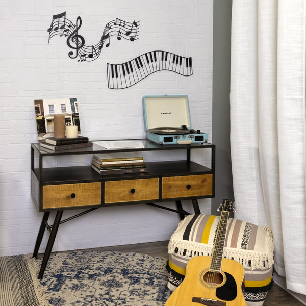 Black Metal Piano Keys Wall Décor