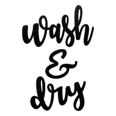 Black Metal Wash and Dry Wall Sign