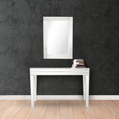 Clear Glass Mirror Console Table