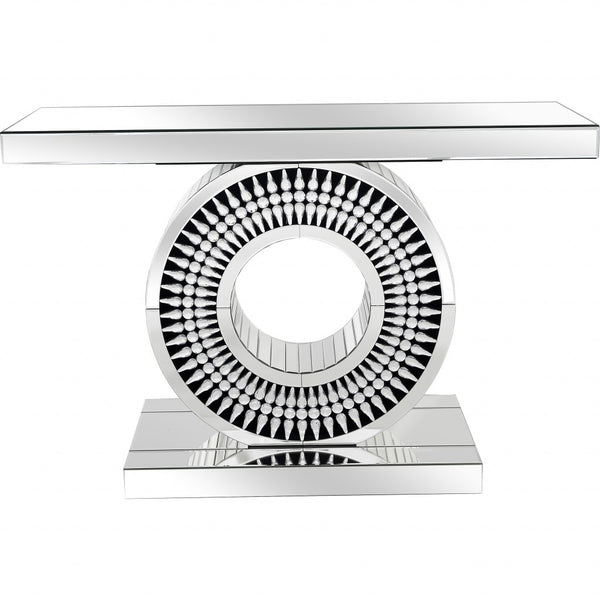 Silver Sundial Console Table