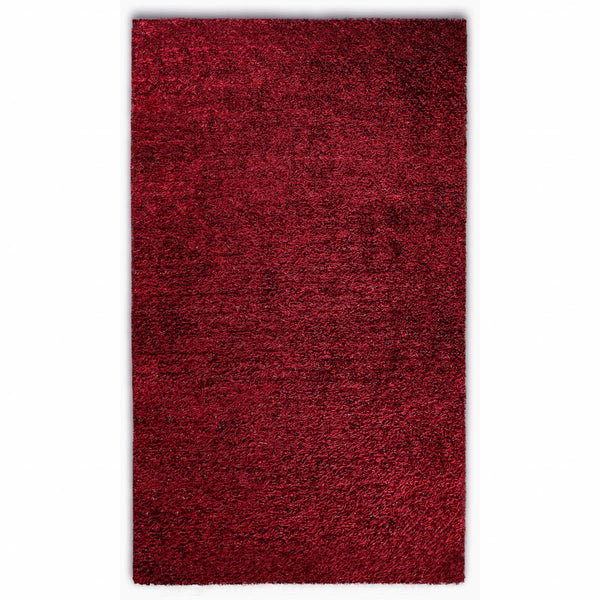 2' x 8' Burgundy Contemporary Runner Rug