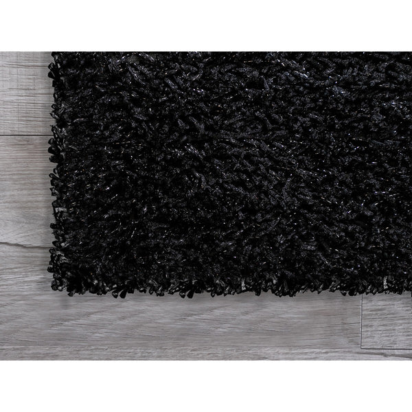 2' x 8' Black Contemporary Runner Rug