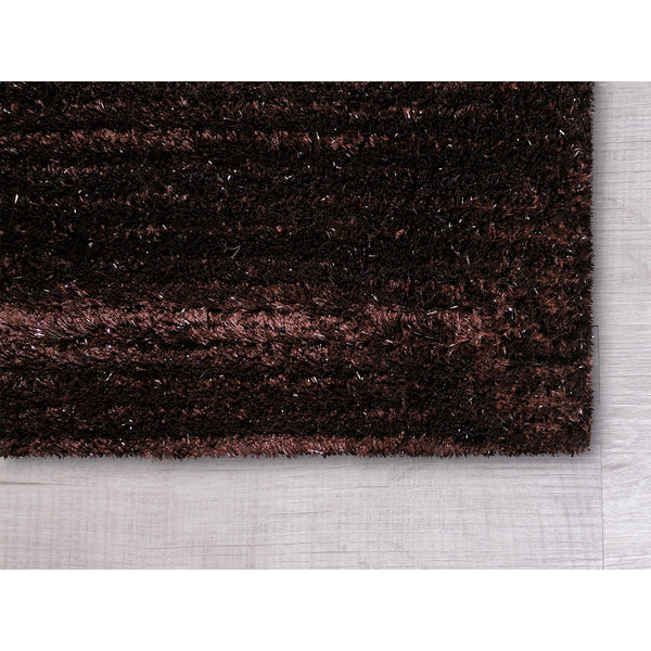 8' x 10' Dark Brown Modern Shimmery Area Rug