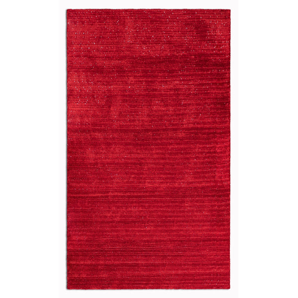 5' x 7' Red Modern Shimmery Area Rug