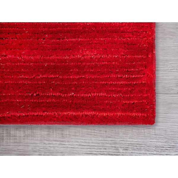 5' x 7' Red Modern Shimmery Area Rug