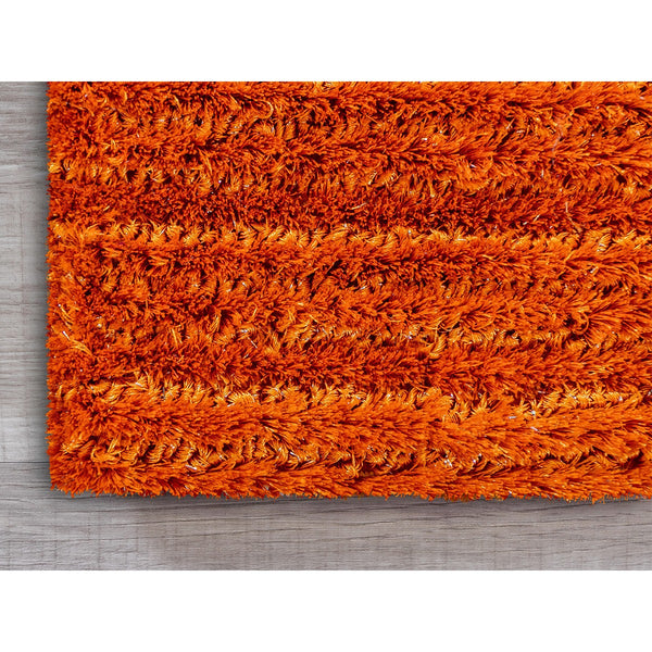 5' x 7' Orange Modern Shimmery Area Rug