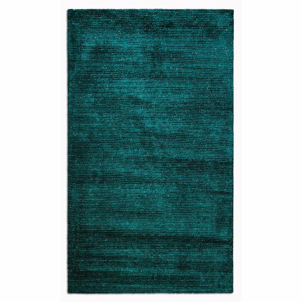 2' x 8' Teal Modern Shimmery Runner Rug
