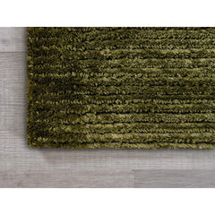 2' x 8' Seaweed Green Modern Shimmery Runner Rug