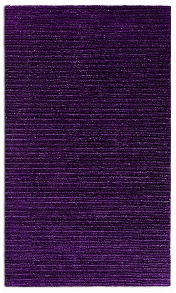 5' x 7' Eggplant Purple Modern Shimmery Area Rug