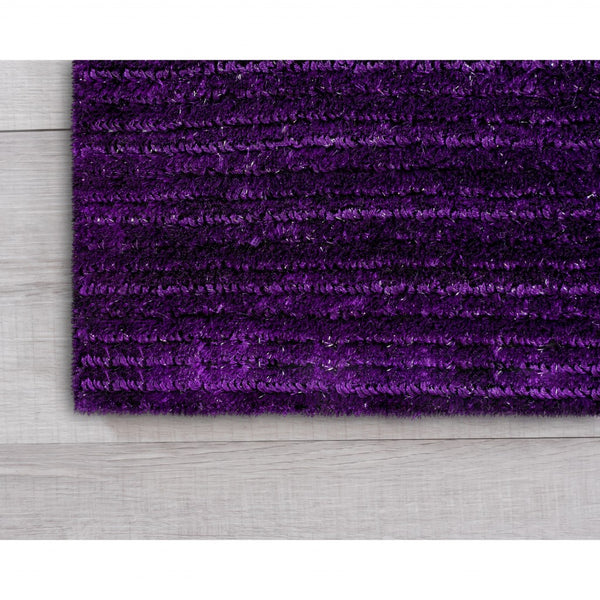 8' x 10' Eggplant Purple Modern Shimmery Area Rug