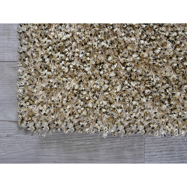 2' x 8' Beige Textured Modern Runner Rug