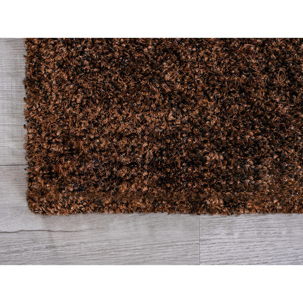 5' x 7' Brown Textured Modern Area Rug