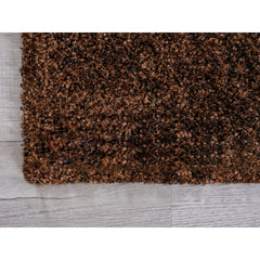 5' x 7' Brown Textured Modern Area Rug