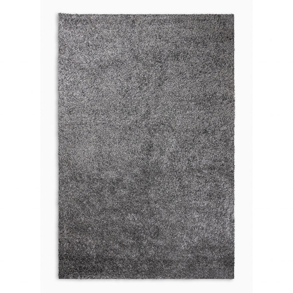 2' x 8' Silver Textured Modern Runner Rug