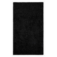 2' x 8' Black Textured Modern Runner Rug