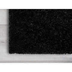 8' x 10' Black Textured Modern Area Rug