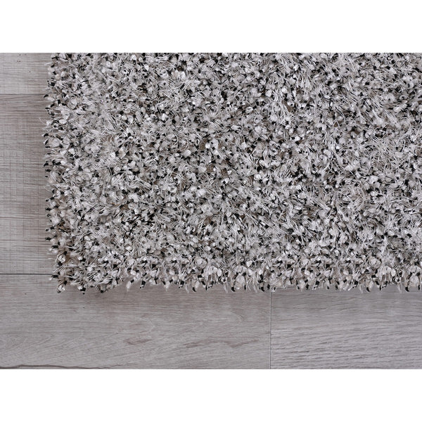 5' x 7' White Textured Modern Area Rug