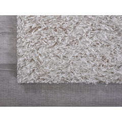 5' x 7' White and Silver Sparkly Area Rug