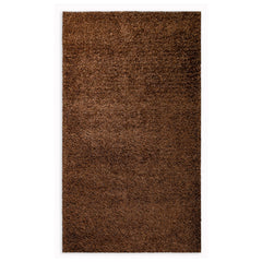 8' x 10' Dark Brown and Gold Sparkly Area Rug