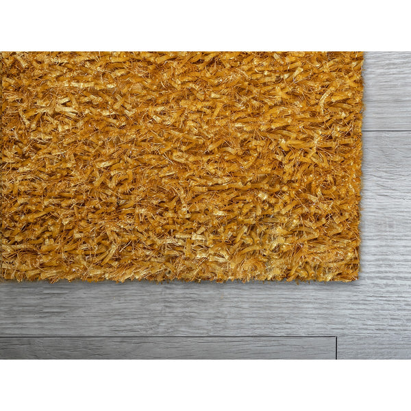 8' x 10' Gold Sparkly Area Rug