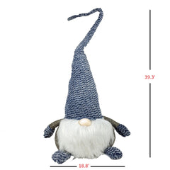 Blue and White Gnome with Long Twisted Hat