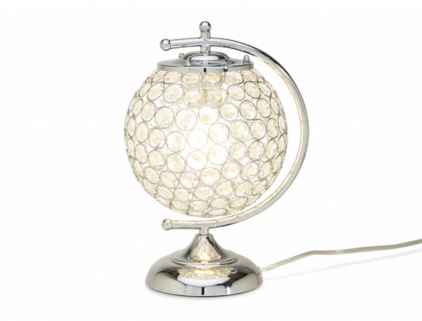 Glam Globe Beaded Crystal Hanging Table Lamp