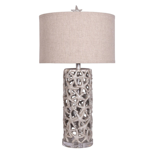 Set of 2 Beige Starfish Network Table Lamps