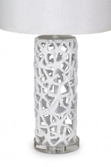 Set of 2 White Starfish Network Table Lamps