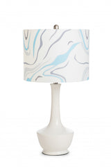 Set of 2 White Contemporary Table Lamps