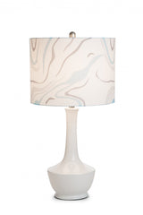 Set of 2 White Contemporary Table Lamps