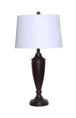 Set of 2 Charcoal Brown Farmhouse Table Lamps