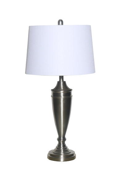 Set of 2 Silver Nickel Traditional Table Lamps