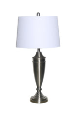 Set of 2 Silver Nickel Traditional Table Lamps