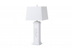 Set of 2 Teal Seahorse Shutter Base Table Lamps