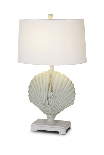 Set of 2 Pale Blue Sea Shell Table Lamps