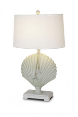 Set of 2 Pale Blue Sea Shell Table Lamps